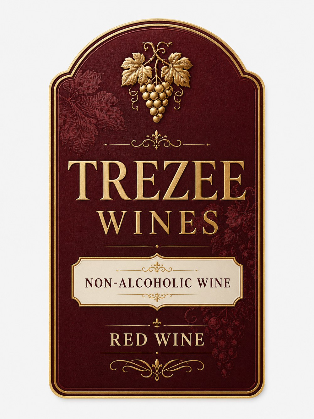 The Trezee Wines Red Grape Wine label