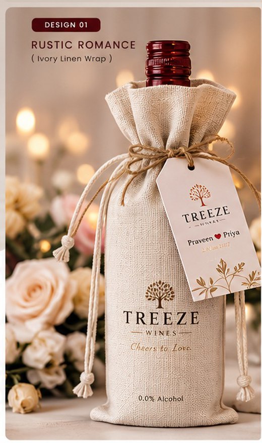 Trezee personalised wedding gift bottle